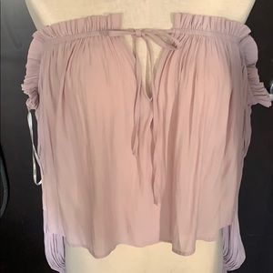 Off shoulder mauve top